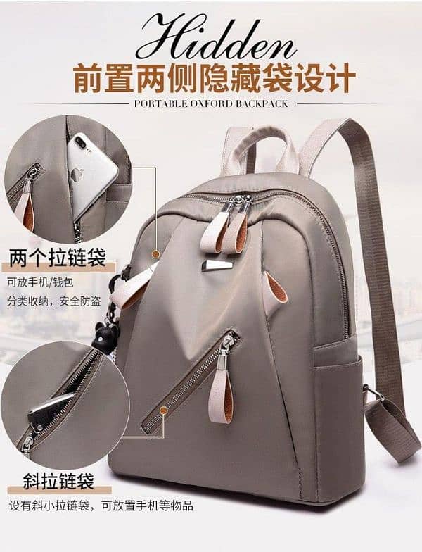 Nylon college bag for girls 2