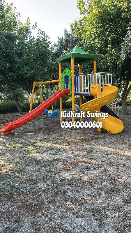 Swings |Slides |Seesaw |Merry go round |Jungle gym |bar |indoor slides 1