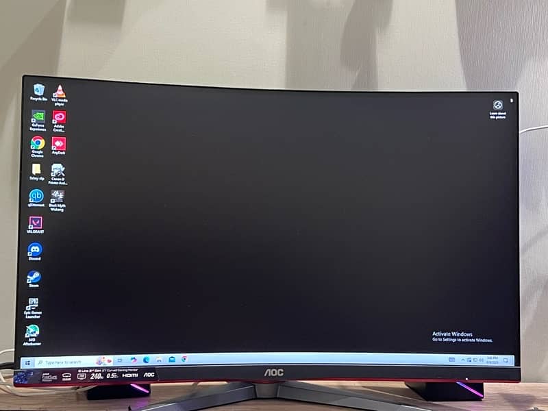 AOC 27 inches 240hz curved gaming monitor 1