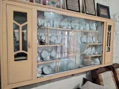 Wooden Showcase with Two Almari For Sale