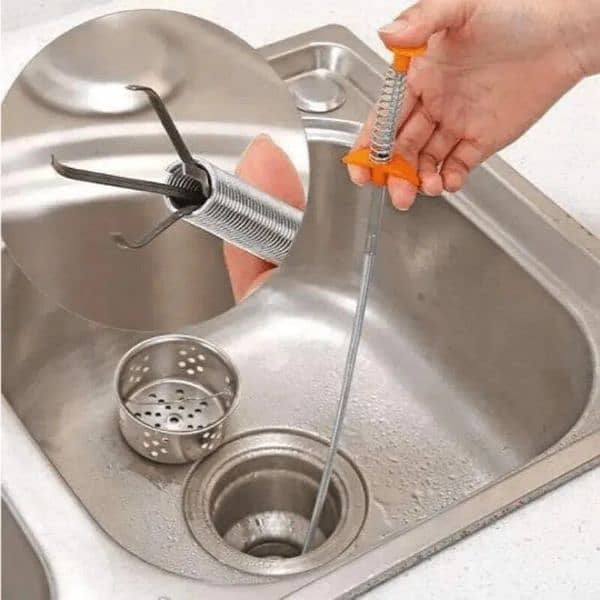 Metal flexible wire brush hand sink 1