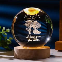 beautiful crystal ball with couple design