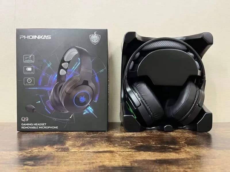 Orignal Headphone Phonikas Q9 Pro gamming bluethooth Headphone 2