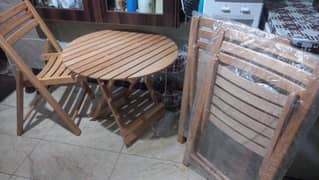 foldable  chairs  and table