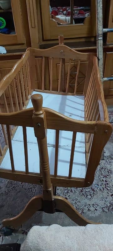 Baby's bed in very good condition only 1 month used high quality wood 4