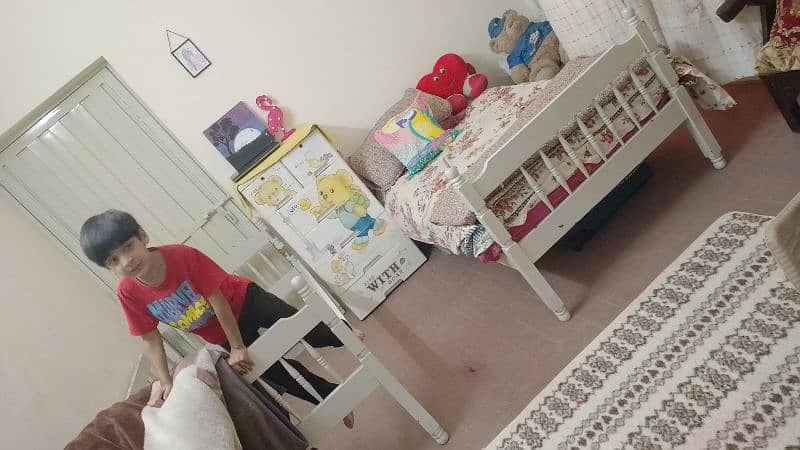 pure shesham wooden kids bed in excellent condition 5