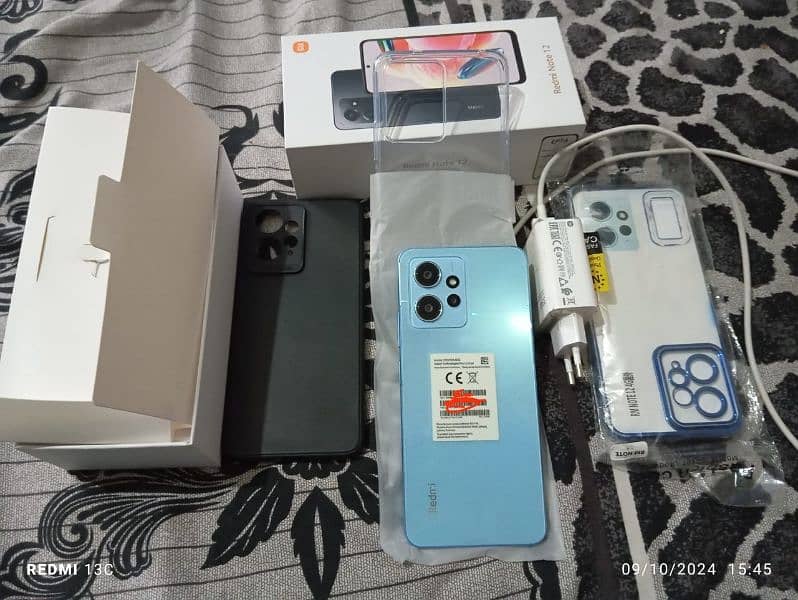 Mi redmi note 12 brand new condition. scratchless 3