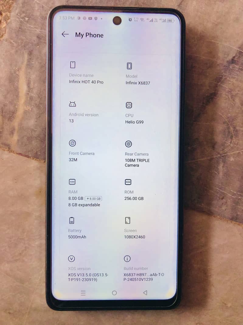 infinix hot 40 pro 16/256 gb 0