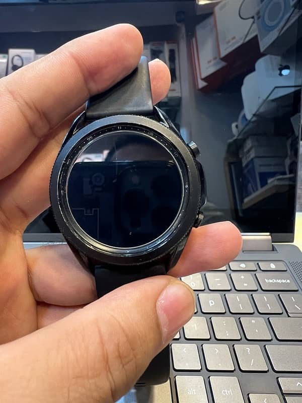 samaung galaxy watch 3 45mm Black Shaded Screen Full working Condition 3