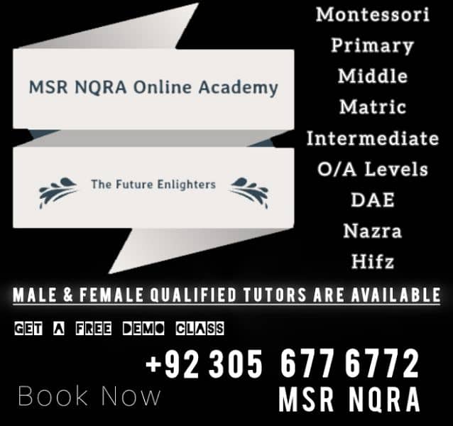 Online Academy Tuition Center O/A Levels P. G to Intermediate Academia 0