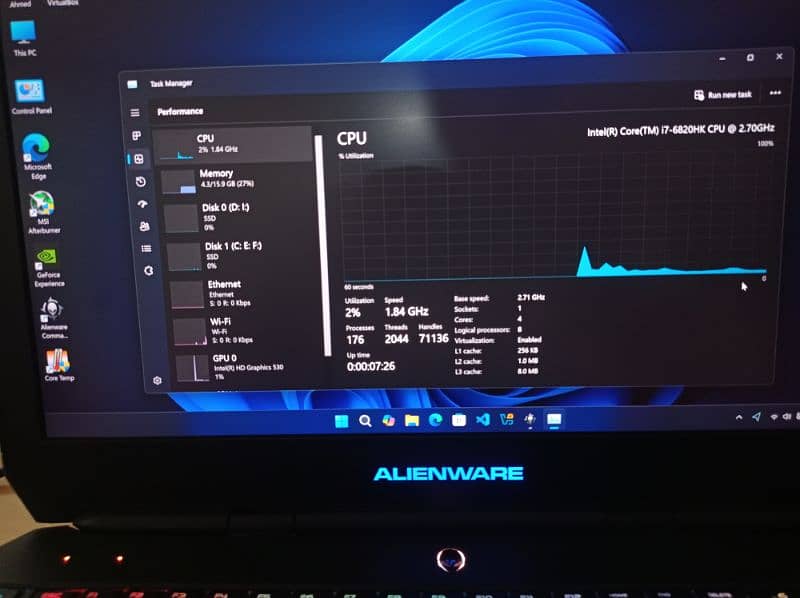 Dell Alienware 17 r3 Core i7-6820HK GTX 980M DDR5 6