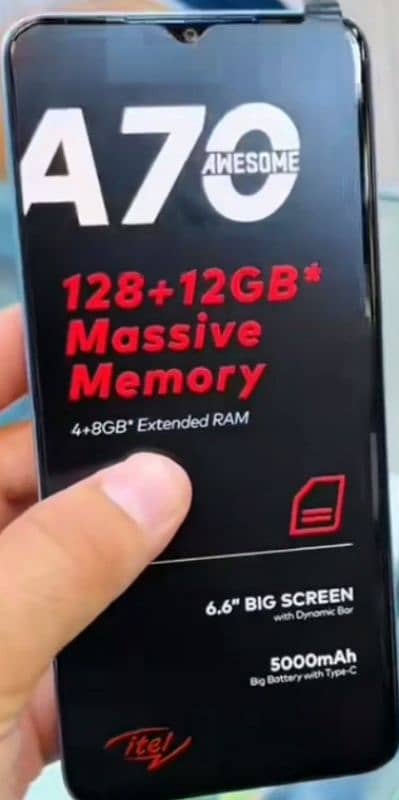 itell a 70 memory 12 128 1