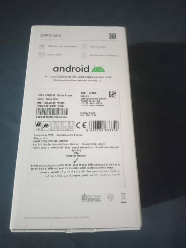 Oppo A54 used mobile is for sale 3