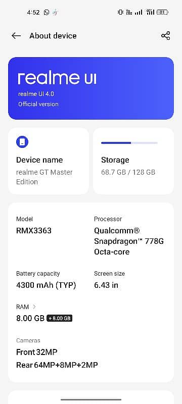 Realme GT Master edition . Complete Saman Hai original charger box 6