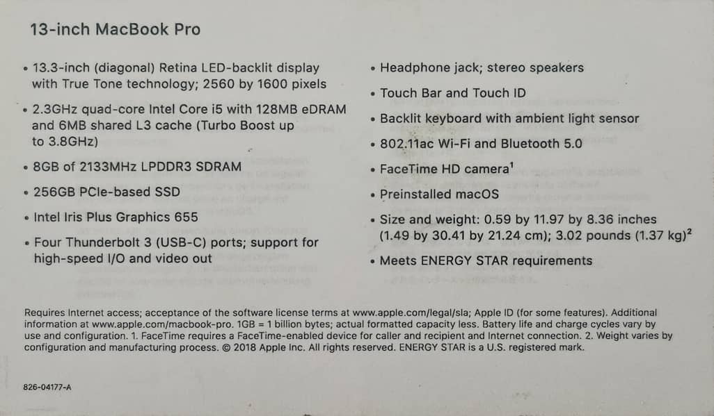 MacBook Pro (13.3-inch, 2018, Four Thunderbolt 3 ports) 2