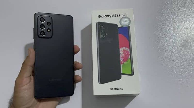 samsung A52s black complete box zero scratch 1