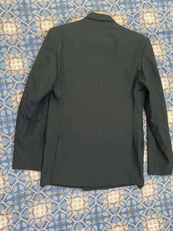 Black Double Breasted Coat only tropical fabric 1