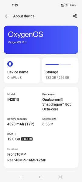 oneplus 8 12/256 global dual sim pta approved 10