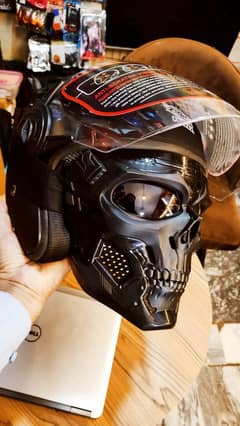 Half Helmet plus Skull mask