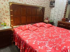 Double Bed with two Side Table And One mackeup mirror