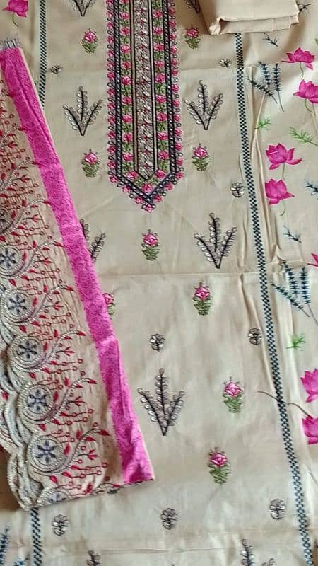 lawn with lawn duppata with embroidery 12