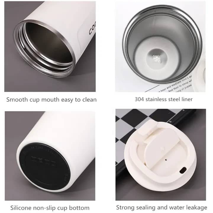 Double Stainless Steel Thermo Cafe Car Thermos Mug 380/510ML 3