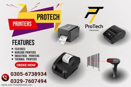 Industrial thermal printers. barcodes scanners