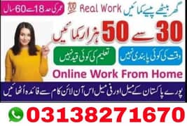 Full time part time and home based online or office work available