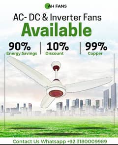 AH FANS AC/DC & Inverter Fans Are Available