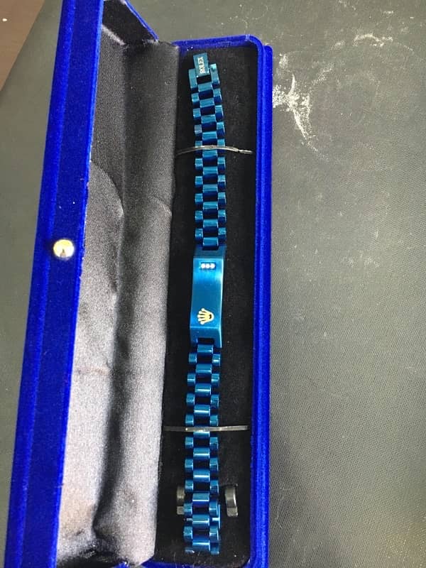 Rolex bracelet blue colour for man 1