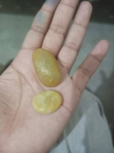 natural green onyx decoration piece 2 pcs rough aqeeq 3