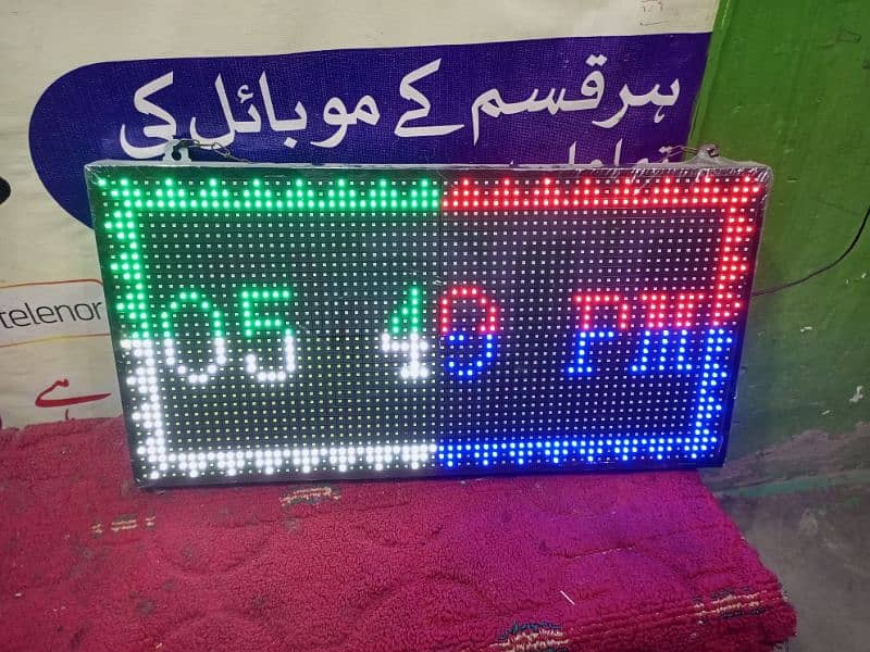 LED WiFi Signal Board For Your Business with Clock& Humidity 1