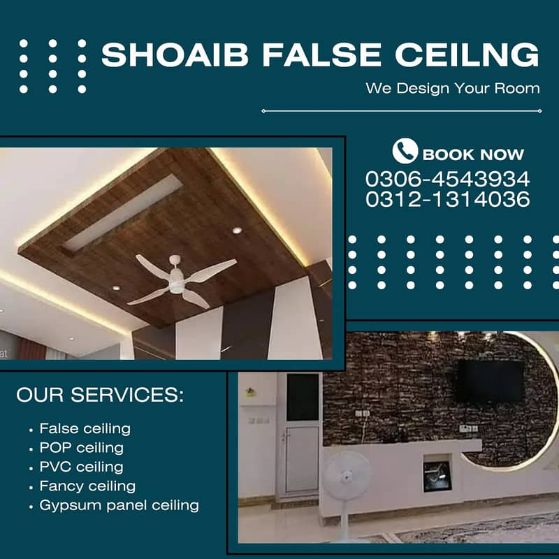 false ceiling / Fourchlling /Plastir of paris ceiling/ Gypsum False 0