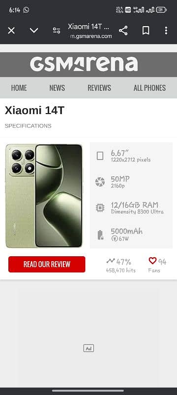 Xiaomi 14t 12 512 full box full warranty 0