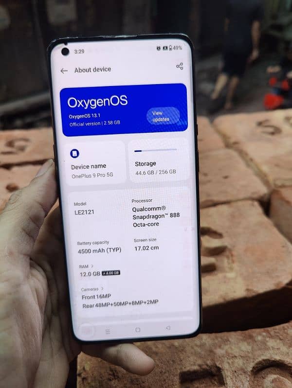 OnePlus 9pro 12GB 256gb minor shade dott pTA approved oni id card 3