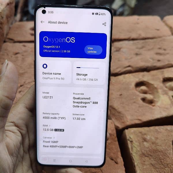 OnePlus 9pro 12GB 256gb minor shade dott pTA approved oni id card 4