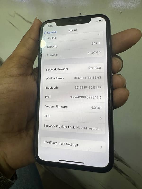 iphone x 64 gb pta approve 7