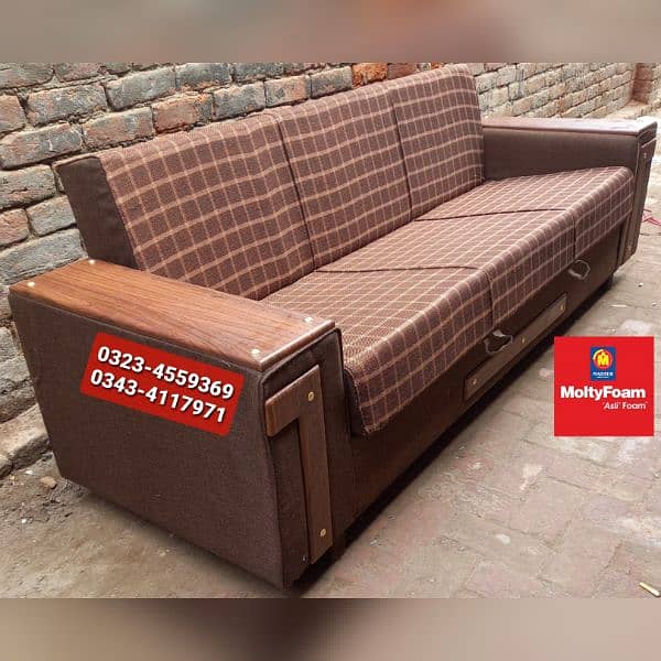 Molty double bed sofa cum bed/dining table/stool/Lshape sofa/chair 11