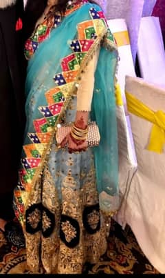 mehndi lehnga with heavy dupatta