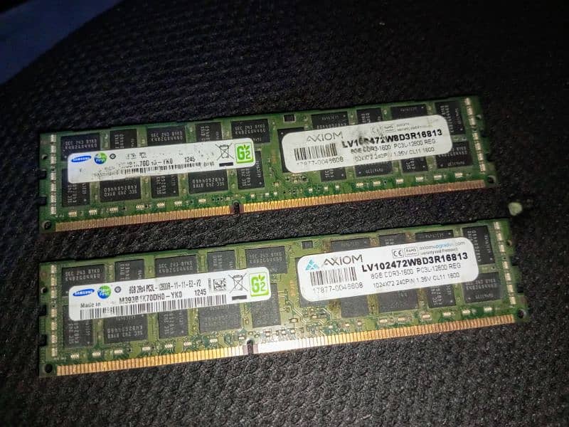 8GB Single Ram 2x8GB 16GB DDR3 PC12800 1