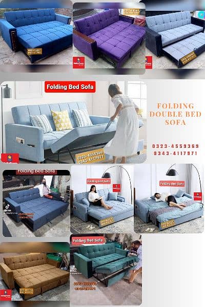 Molty double bed sofa cum bed/dining table/stool/Lshape sofa/chair 2