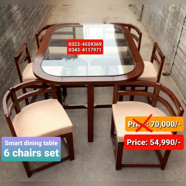 Smart dining table/round dining table/4 chair/6 chair/dining table 2