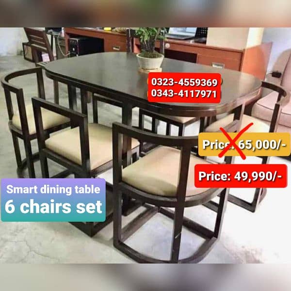 Smart dining table/round dining table/4 chair/6 chair/dining table 17