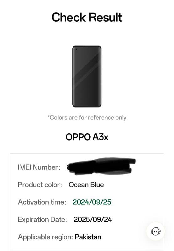 Oppo A3x 4 gb 128 gb kuch din use howa 2