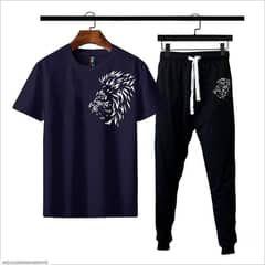 2 pcs polyester printed track suit