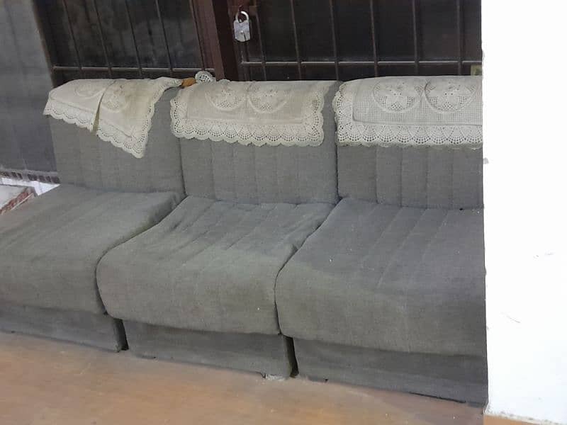 3 sofa seat available for sale. fabric poshish  for office/home 0