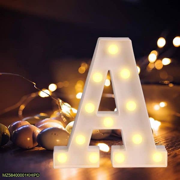 LED Battery Operated Alphabet 0