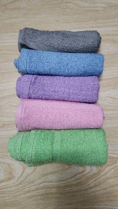 5 small towels for Face /Hand (30 cm x 30 cm approx size]