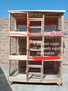 Triple portion cage