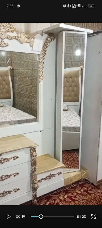 Dressing Mirror with Drawers & Spacious Cupboard Wardrobe for Sale 4